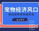 宠物经济爆红技巧！短视频带货7天变现秘籍，月入10万+风口掘金课