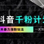 抖音3天急速涨千粉绝密技巧！日入500+零门槛你敢信？25611