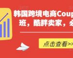 韩国跨境电商COUPANG运营难？3天速成爆单秘籍，酷胖卖家2025必学高阶课！