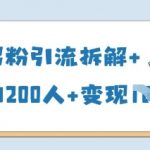 25年实战验证！精准男粉引流术独家揭秘，单日狂吸200+，轻松变现秘籍