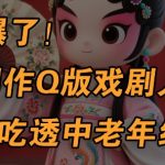 AI制作Q版戏剧人物爆赚攻略！零基础5分钟出图，吃透中老年经济流量密码，多渠道变现教程