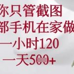 手机截图日赚800+【躺赚秘籍】苹果安卓零门槛，日入5张+轻松变现！5614