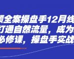 短视频全案操盘手秘籍大公开！7天自然流量狂飙，现象级IP打造实战课，限时解锁行业领袖亲授！