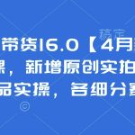 抖音图文带货2025最新爆款课！零基础到变现，爆款实拍+视频混剪+选品裂变，全赛道变现模板