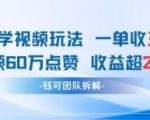 惊爆！AI哲学爆款视频新玩法 单条爆60W赞+收益破万+ 一单398+高收益玩法揭秘！