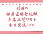 AI萌宠唱歌视频爆火！10W+点赞秘籍，日赚1000+超简单教程（附详细步骤）