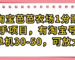 2025淘宝芭芭农场暴利新玩法！单号日赚50+全自动躺赚攻略 矩阵操作轻松日入过千