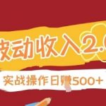 2025最新被动收入2.0：合法合规躺赚秘籍 不推广不吸粉 小白3步实现月入5W+