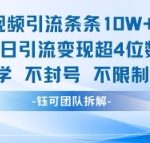 国学视频爆火秘籍：10W+点赞+当日引流变现4000+的终极指南