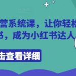 小红书陪跑营28天速成班：零基础变身高流量达人，手把手带你引爆小红书！