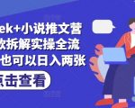 5大技巧!DeepSeek小说推文爆款秘籍：0基础日入200+实操全流程