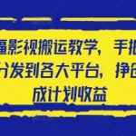 2025影视搬运暴利赚钱法：零基础日赚5000+ 抖音快手B站全平台分发攻略 创作者分成躺赚教程