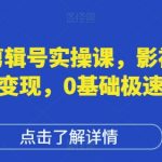 影视剪辑带货3天爆单变现课！0基础保姆级教程，日入过万极速赚钱攻略（附独家剪辑模版）