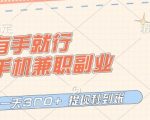 2024最新手机副业暴利项目！日入300+零门槛躺赚攻略，提现秒到账，小白轻松逆袭（抓紧收藏）