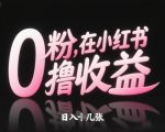 零粉丝也能爆单！小红书素人日入500+的躺赚攻略，当天见效！