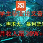 2024大学生暴利蓝海项目！毕业论文查重躺赚3W+ 90%人不知道的低成本副业