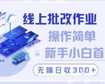 【暴利揭秘】线上批改作业日赚500+！新手零门槛无脑操作，一部手机轻松躺赚攻略