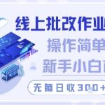 【暴利揭秘】线上批改作业日赚500+！新手零门槛无脑操作，一部手机轻松躺赚攻略