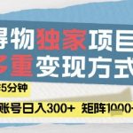 2025最新流量暴利玩法！5分钟日赚300+矩阵日入1000+秘籍，小白看完秒懂的躺赚攻略