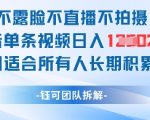 抖音不露脸暴利玩法！单条视频日入1000+保姆级教程（零门槛/长期被动收益/新手必看）