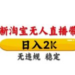 淘宝无人直播日入2000+暴富秘籍！24小时自动躺赚，独家防封技术+躺赚攻略大公开！