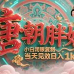 AI克隆唐朝胖妞新玩法🔥3步日入1000+💰平台流量狂飙！零门槛24小时爆单攻略