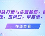 必看！2025爆单秘籍：3天见效的流量团队打造术，7步抓住风口实现业绩倍增！