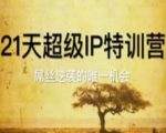21天从0到1打造超级IP：零基础月入10万+手把手教学，限时开放！