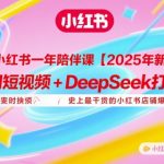2025小红书爆单神器！短视频+DEEPSEEK AI手把手带你月销百万 ｜99%商家已收藏的爆款系统课