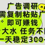 2024最火赚钱副业！复制粘贴广告日入500+（正规平台）任务不限量+佣金暴涨！新手当天提现速来！