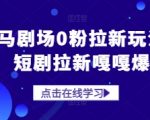 河马剧场短剧拉新爆单秘籍！0粉实操日赚1000+，流量狂飙疯狂变现！