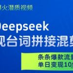 爆款揭秘！DEEPSEEK影视混剪狂揽10W+流量，新手24小时批量出片日赚5000+（附抖音/快手起号秘籍）