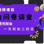 5最新暴利副业！国内问卷调查日赚500+ 0基础当天提现 正规平台手把手教学 全职兼职皆可的躺赚秘籍大公开