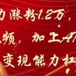 【零基础小白狂赚】仅20天AI猫咪带货爆粉1.2W！揭秘月入10W+的AI产品种草变现秘籍
