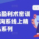 无界全站暴利盈利术22.0揭秘：淘宝天猫7天速成日赚10万实战教程