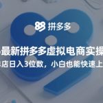 2025拼多多虚拟电商暴利新玩法：日赚500+零门槛教程！新手3小时速成自带爆品神器