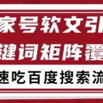 百家号暴力引流霸屏技术！3天见效日引1000+搜索流量的躺赚秘籍大揭秘