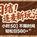连麦新玩法日赚500+！碎片时间躺赚秘籍大公开，限时暴利教程手慢无！