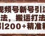 视频号搬运引流爆量秘籍！日引300+精准粉实战教程，矩阵操作轻松月入10万+（附独家工具包）