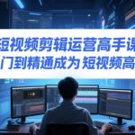 5短视频剪辑运营变现秘籍：3天速成爆款高手，新手轻松月入10万+必学课