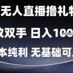 无人直播爆赚秘籍！日入1000+解放双手躺赚秘籍｜0门槛0投资｜小白秒上手手把手教学【独家教程】