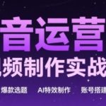 2024最新抖音AI爆款实战课：零基础速成月入10万+，狂吸流量特效+日涨千粉账号搭建手把手教学