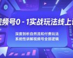 视频号流量暴涨秘籍：0基础速成自然流+付费玩法双引爆，7天打造高变现账号系统课（限时干货）