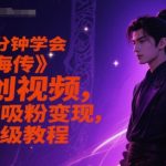 10分钟速成《藏海传》爆款二创！揭秘百万流量密码，新手3步变现秘籍