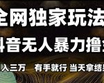 抖音无人直播暴力撸金新玩法！7天狂赚5W+小白速成秘籍（附内部资料）