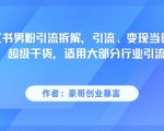小红书男粉引流实战：日引500+精准流量，3步变现秘籍大公开！适用99%行业快速涨粉