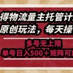 2025独家流量主托管暴利计划：每天5分钟，单号日入千元+，矩阵无限放大揭秘！