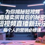 2024短视频SEO+直播卖房技巧：房产行业必备的3天见效营销必修课（附内部方案）