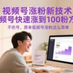 视频号涨粉秘籍：24小时破100粉独家技巧！安全不封号，新手必看终极攻略