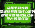 绿幕直播终极秘籍：新手秒变大师，专业视效暴涨流量红利！